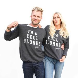Justin Anderson Color I'm A Cool Blonde' Crewneck Sweatshirt Size Small